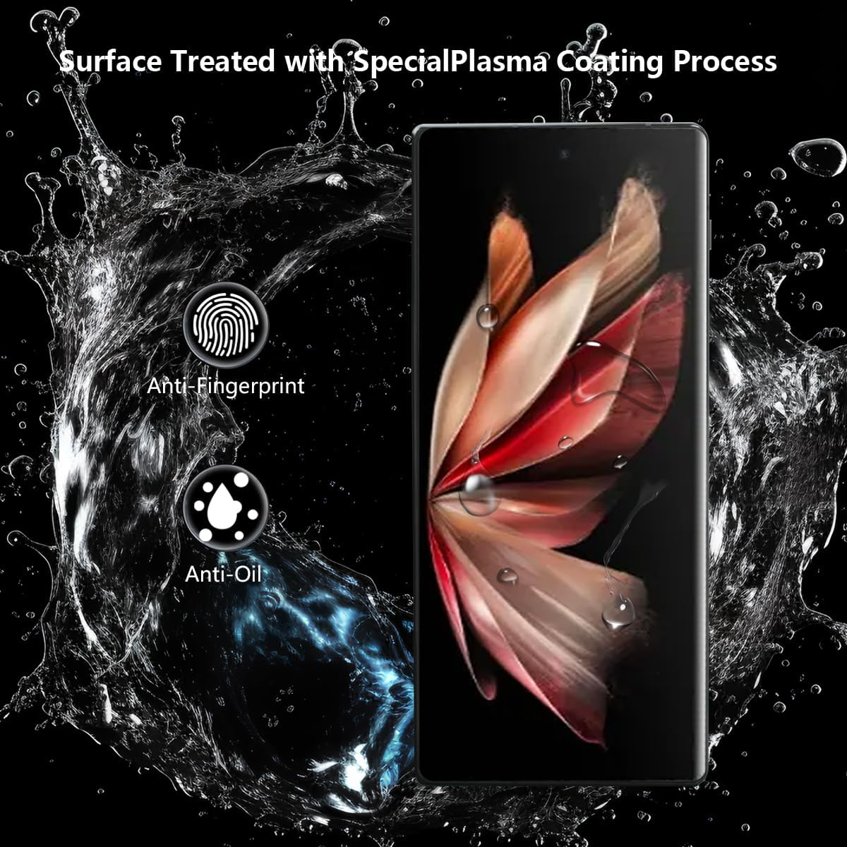 Gelaasso Pack of 4 Screen Protectors for Vivo X Fold 3 Pro [Non-Glass], Full Coverage Flexibility TPU Film, HD Clear Screen Protector for Vivo X Fold 3 Pro