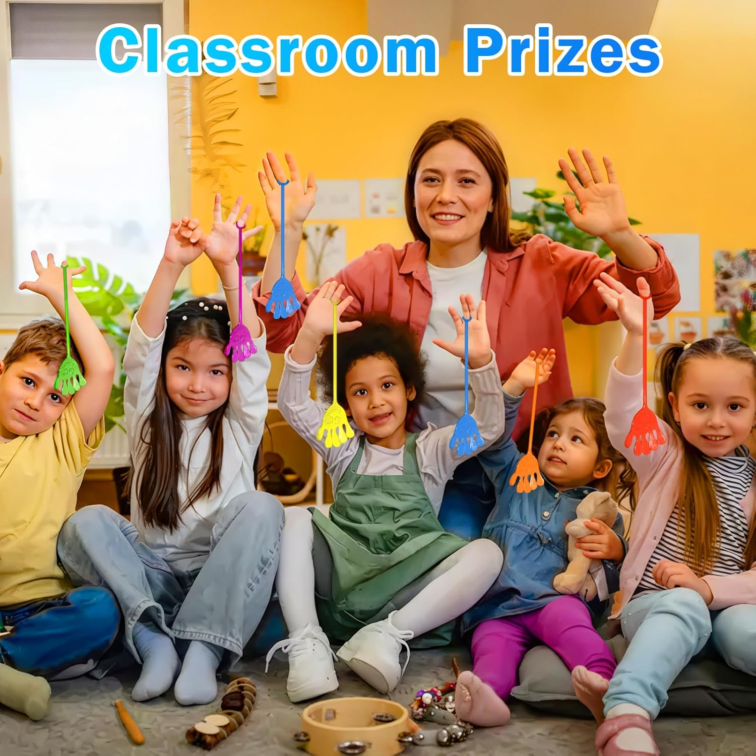 Sticky Hands Bulk 48 PCS Party Favors for Kids 4-8 8-12 Stretchy Sticky Hand Toy Easter Basket Stuffers Egg Fillers Goodie Bag Stuffers Treasure Box Toys for Classroom Prizes Birthday Party Supplies image number 6