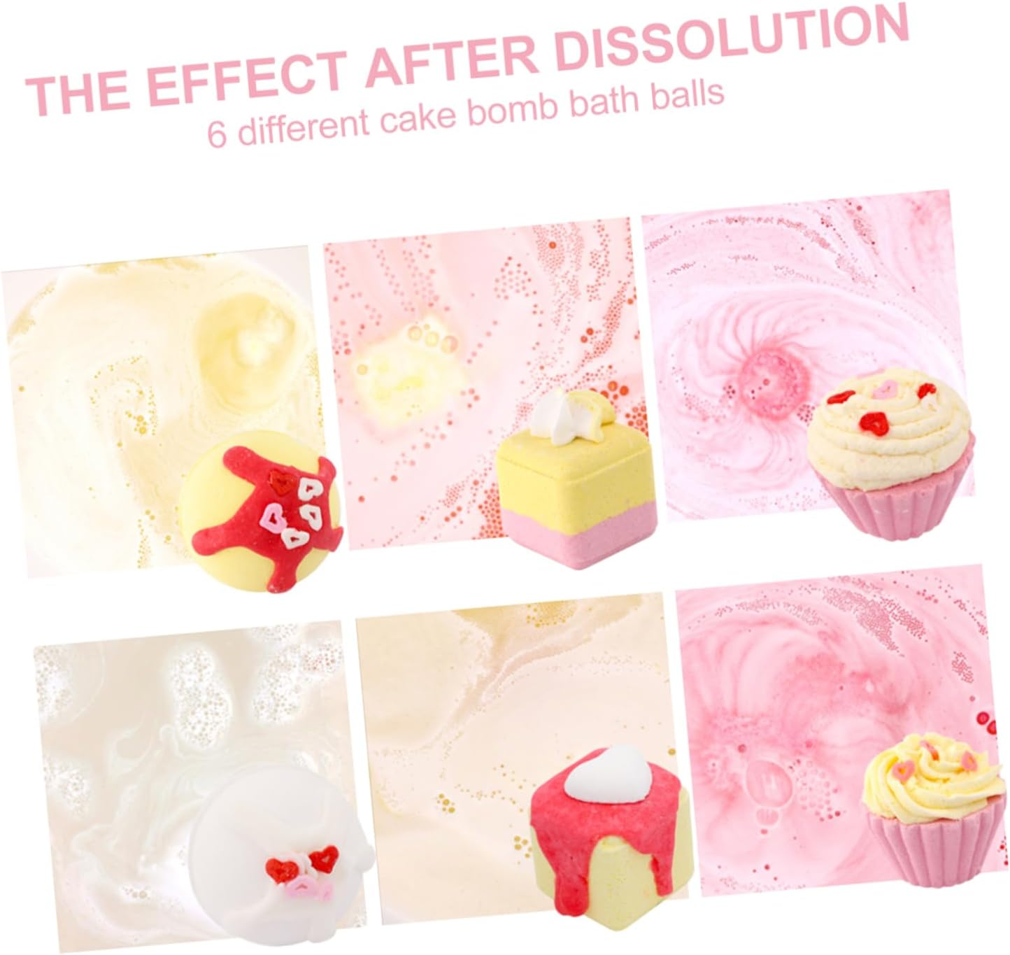 Outanaya 6Pcs Natural Creative Cake Shape Bath Salt for Spa Relaxation Aromatherapy Shower for Women and Boys and Girls Nourishing Fatigue image number 2