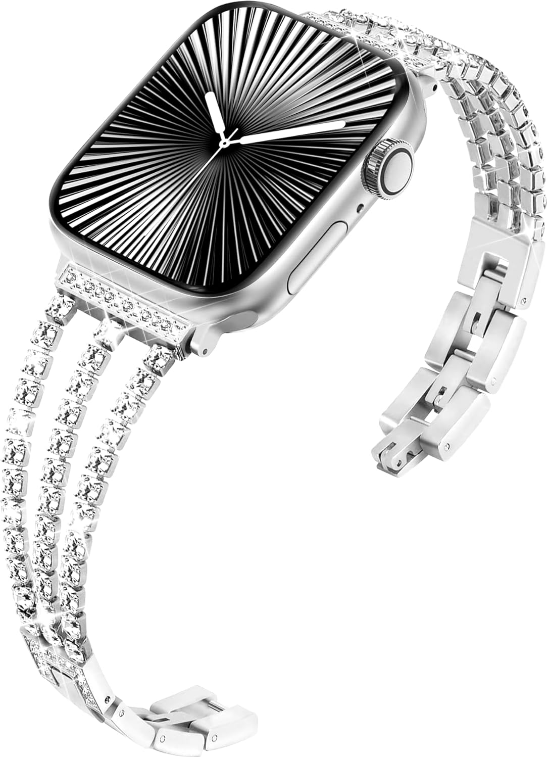 Ocaer Compatible with Apple Watch Band 42Mm 41Mm 40Mm 38Mm 46Mm 45Mm 44Mm 49Mm, Bling Metal Strap for Iwatch Series 11 10 9 8 7 6 5 4 Ultra SE 3 2 1,Thin Jewelry Apple Watch Bracelet Bands for Women