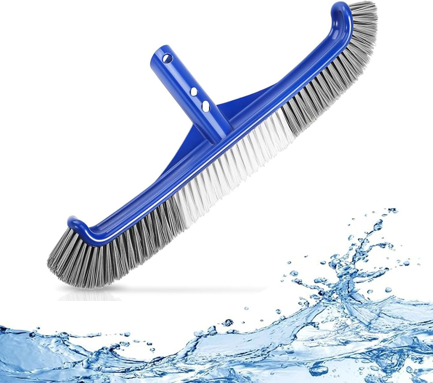 Pool Brush Head, Swimming Pool Scrub Brush for Inground Pools & Above-Ground Pools, Enhanced Durable Nylon Bristles Pool Brush Head with Curved Ends for Cleaning Pool Walls Tiles Floors image number 4