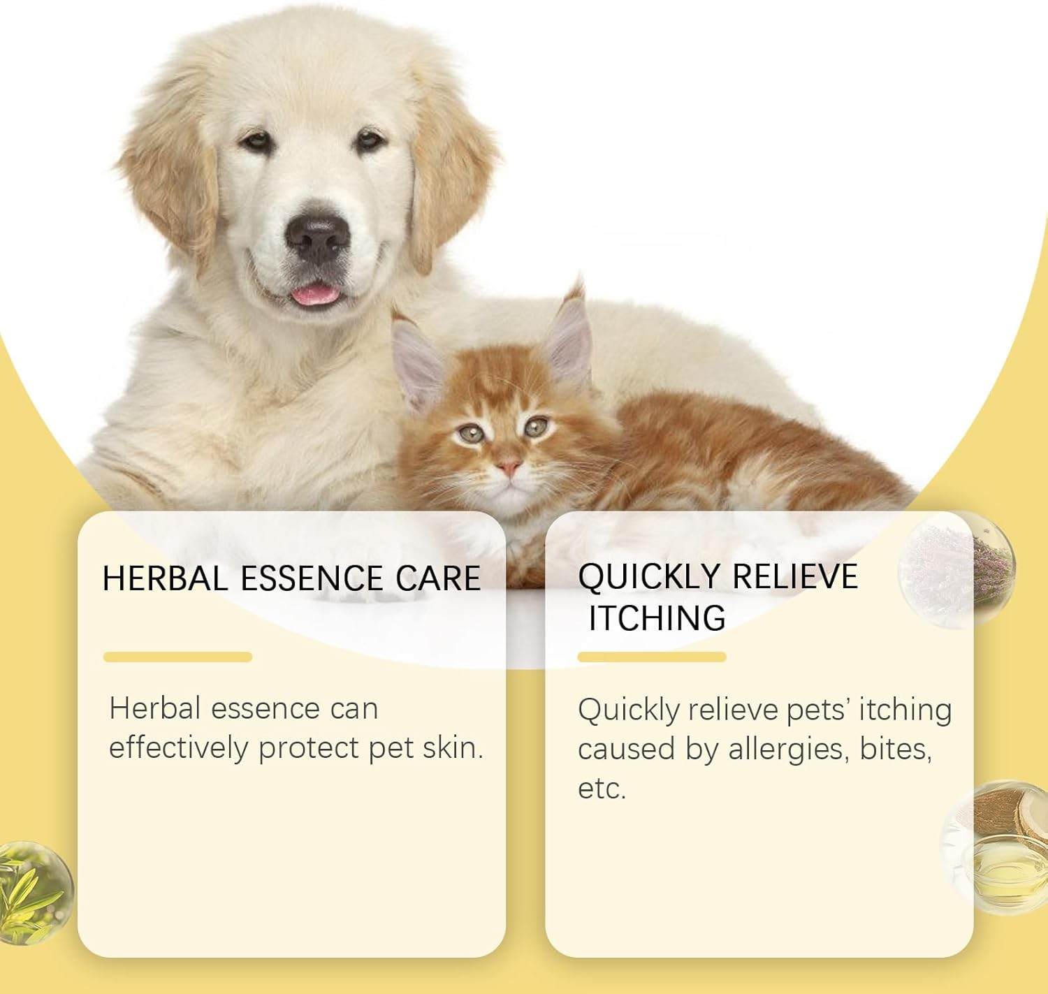 Pet Skin Care Spray, Herbal Moisturizing Treatment, 50Ml, Quickly Nourishes Dog and Cat Skin image number 5