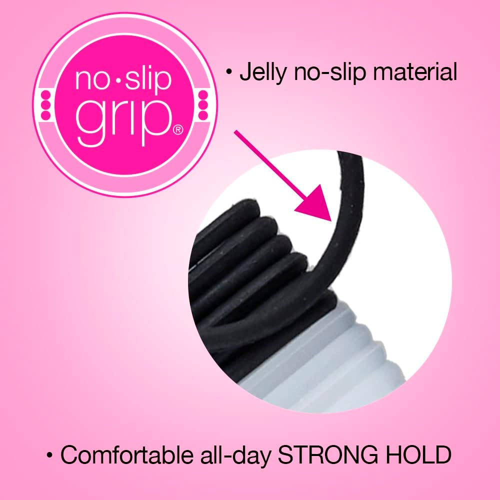 Scunci by Conair No-Slip Grip Super Hold Elastics Hair Ties for Women and Men, No Damage in Assorted Colors, 14 Pack image number 2