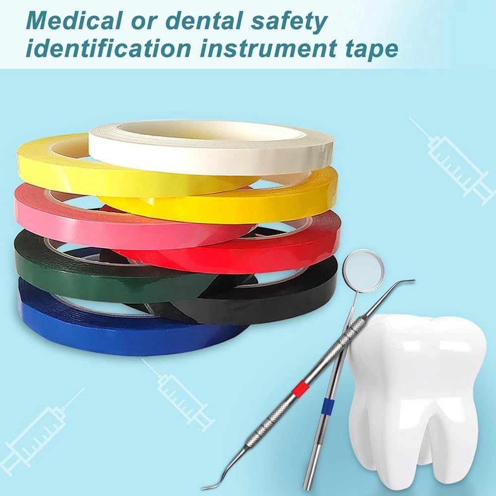 16 Rolls of Autoclave Tape Masking Tape for Instruments Identification, 216 Ft/L X 0.4 In/W Colors Autoclave Tape image number 4