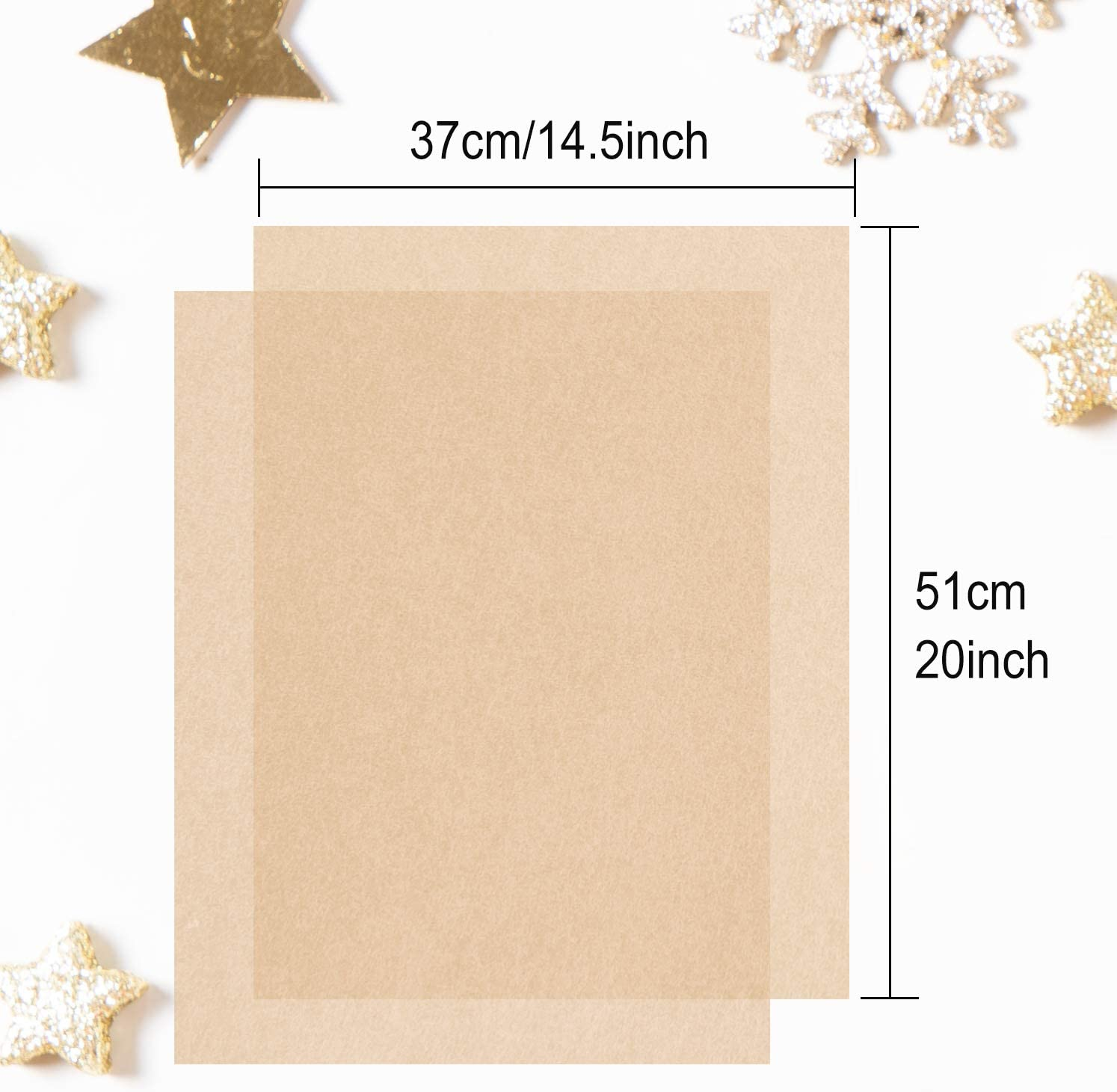 CHRORINE 60 Sheets Kraft Tissue Paper Bulk Brown Wrapping Paper Art Paper Crafts for DIY Project Birthday Holiday Craft Decor image number 1