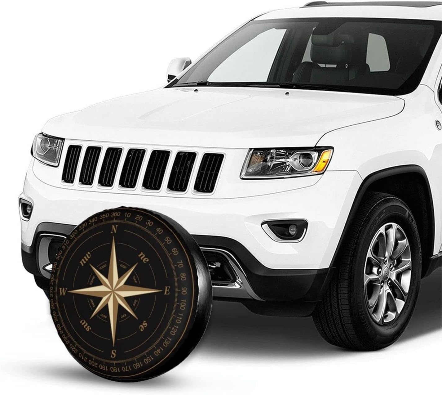 Eugzak Rv Spare Tire Covers for Trailers Wheel Protectors Tyre Covers Weatherproof and Dustproof Covers Universal Fit Trailer SUV Truck Travel Camper 17'' - Compass image number 2