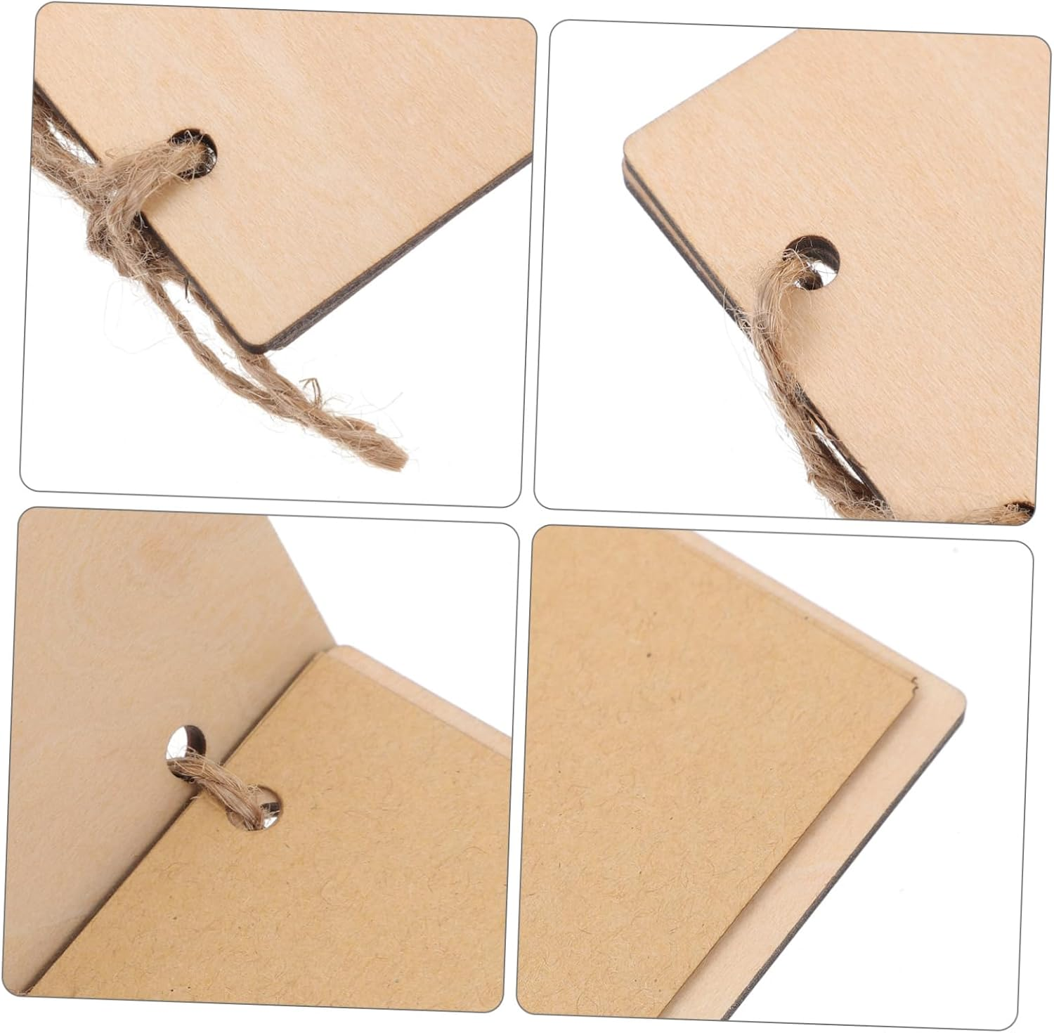 Tofficu 2Pcs Wooden Pledge Books for Wedding Planner Bride Groom Gifts Guest Book Decor image number 4