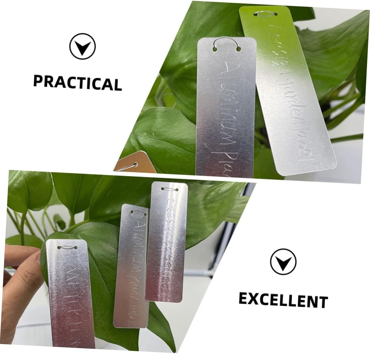 Levemolo 10Pcs Garden Supplies Metal Plant Labels Wide Plant Name Tags for Outdoor for Gardening image number 1