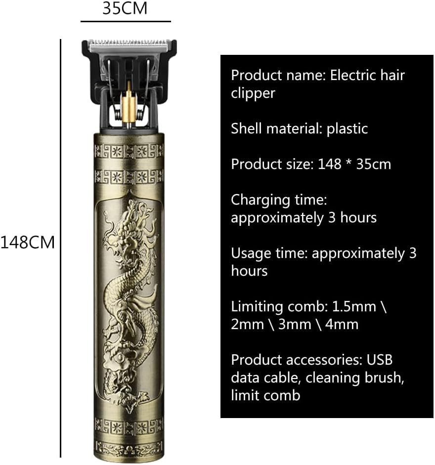 Doukesh Professional Hair Trimmer Set, Men'S Hair Trimmer with Guide Combs, Beard Trimmer, T-Shaped Trimmer, Rechargeable, Gold image number 4