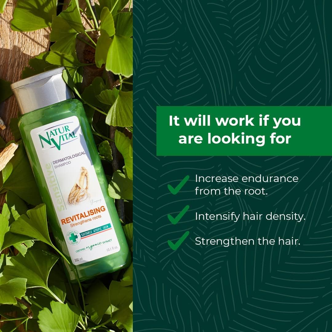 Hair Shampoo Ginseng - Revitalizing - 300 Ml/Natural & Organic image number 2