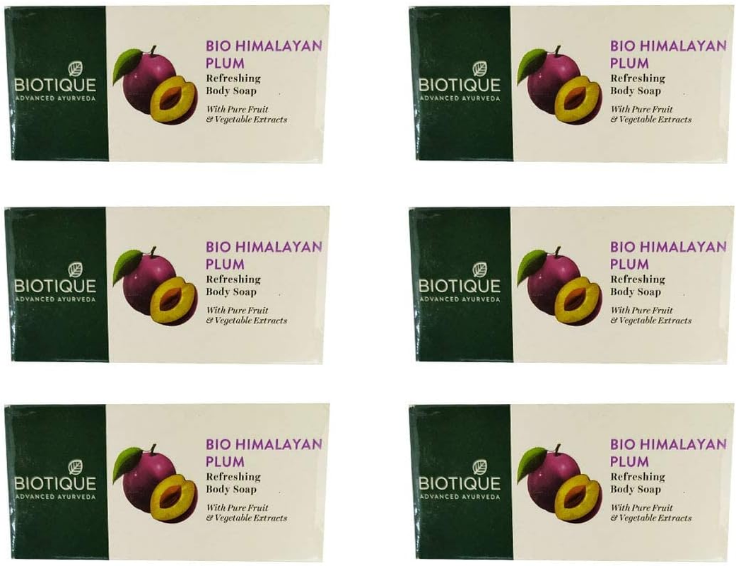 EACH COMBO PACK CONTAINS- 6 BIOTIQUE BIO HIMALAYAN PLUM SOAP REVITALIZING BODY SOAP (150GM) image number 2