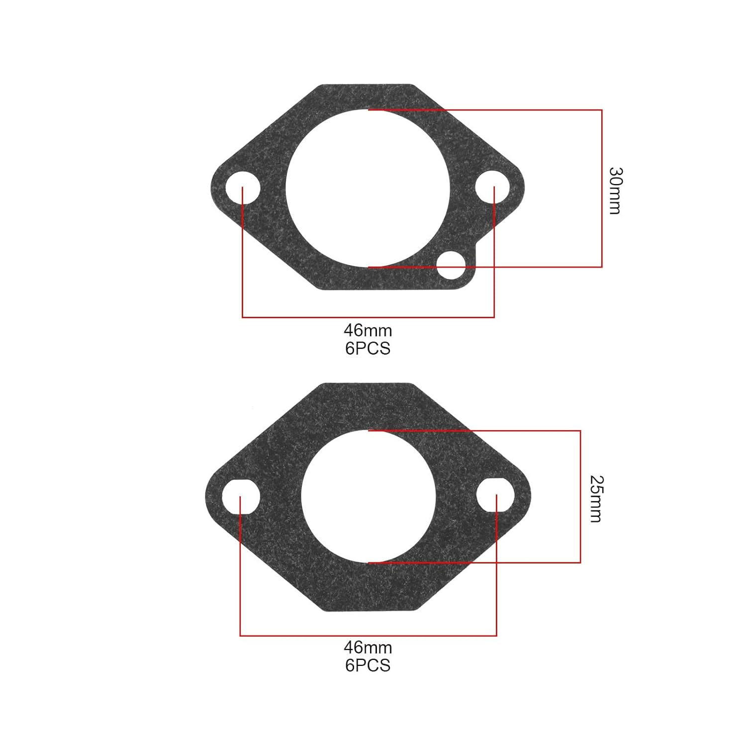 Ecsing 12Pcs Carburetor Base Gasket Compatible with Kawasaki FE290 FE350 Engine Gas DS Precedent Turf Carryall Industrial Carts Carb 1016438/1016439/1016440/1016441 image number 6