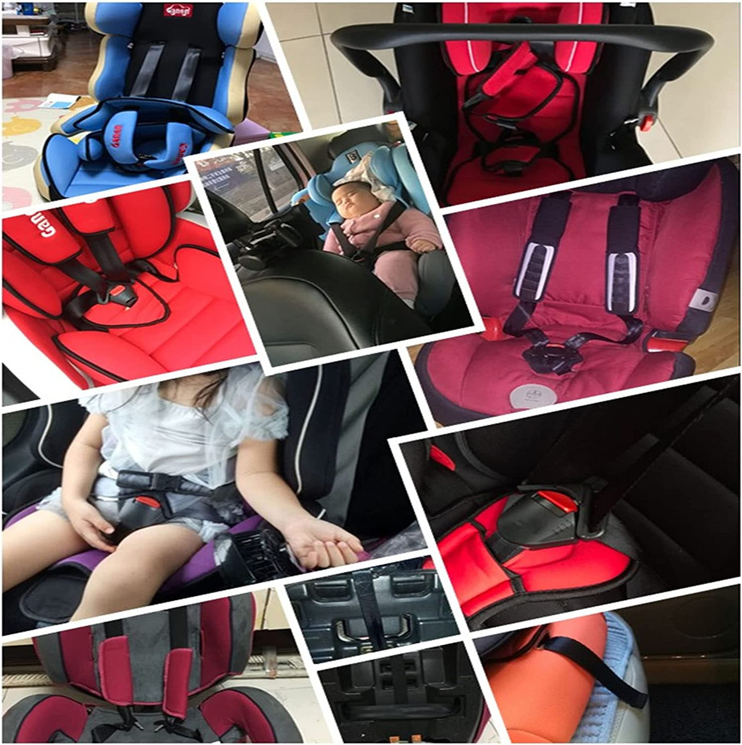 Seat Safety Belt Fitted Slip-Resistant Non Anti-Strap Clamp Suitable for Safety Reinforcement Necessary (Red) image number 3