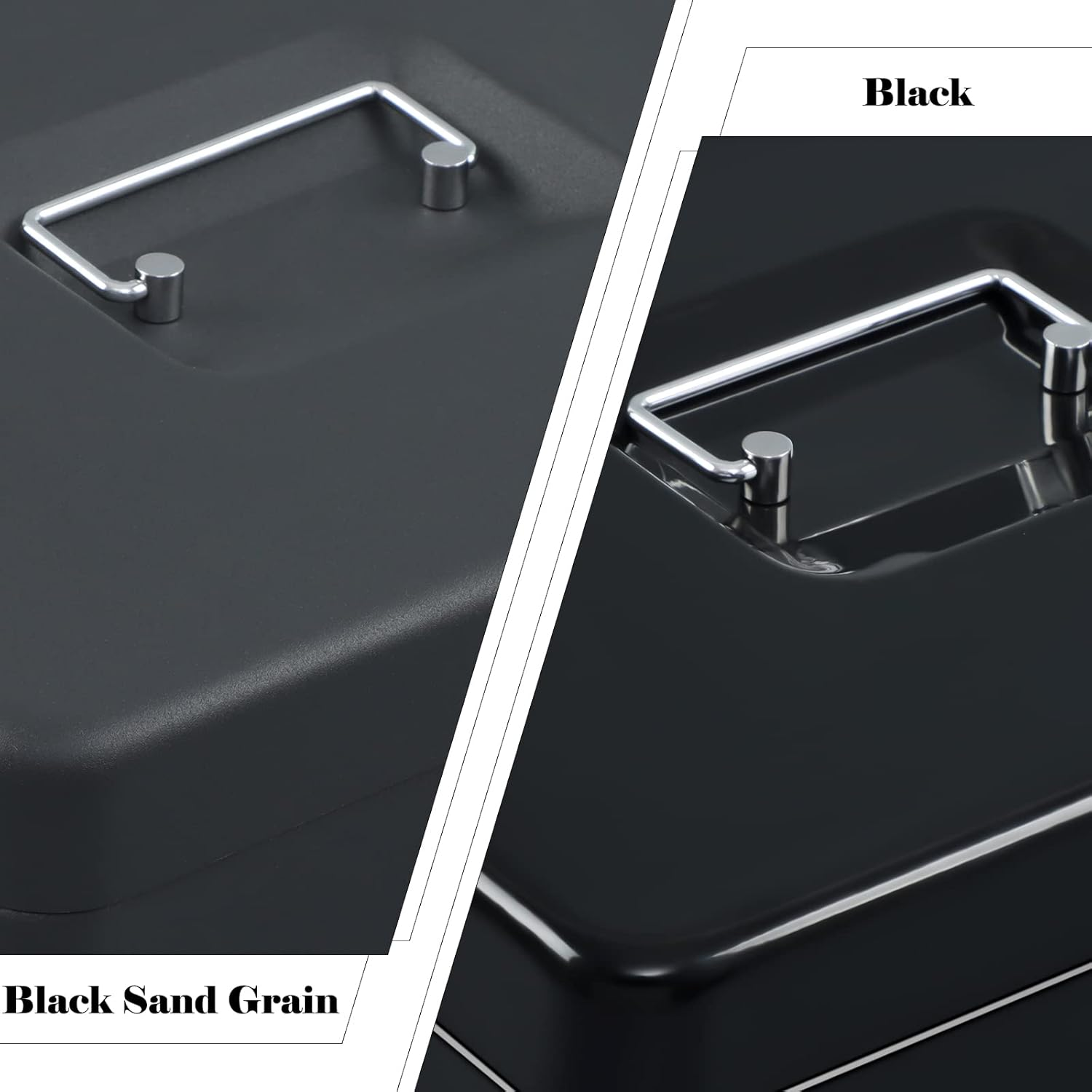 Xydled Cash Box with Money Tray and Key Lock,Tiered, Cantilever Design,4 Bill / 5 Coin Slots,11.8" X 9.5" X 3.5",Black - Black Key Lock image number 4