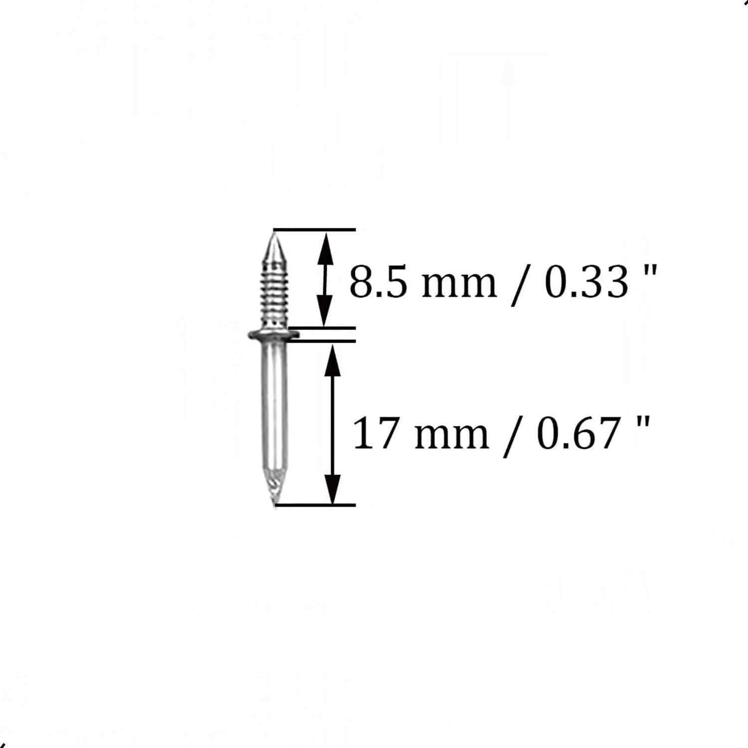 ZXUEZHENG 100Pcs Double-Head Skirting Thread Seamless Nail, Skirting Line without Marks Nail,Invisible Security Screws,Solid Wood Baseboard Double-Headed Nails,Equipped with Nail Specific Sleeve Tool
