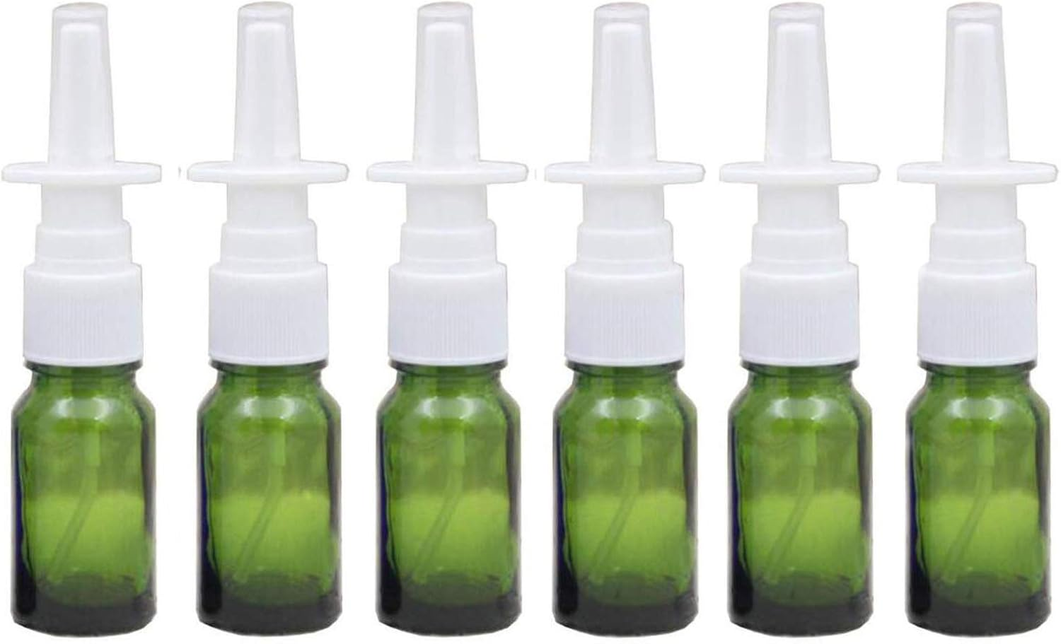 6Pcs 10Ml/0.34Oz Glass Nasal Spray Bottles - Portable Empty Refillable Fine Mist Sprayers Atomizers Cosmetic Makeup Perfume Storage Container Vials(Brown)