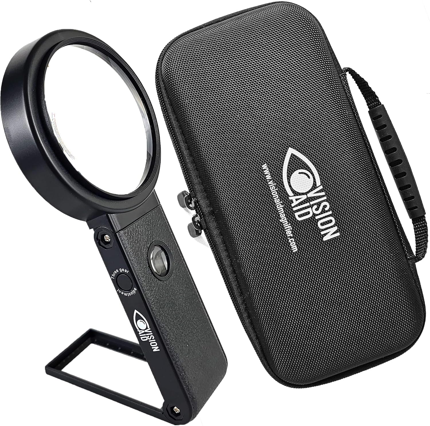 Vision Aid 30X Hands-Free Magnifying Glass with Ultra Bright 36 LED Light and a Storage Case | Magnifier Loupe for Jewelry Hobby Crafts Reading (USB Rechargeable - Deluxe Edition) image number 4