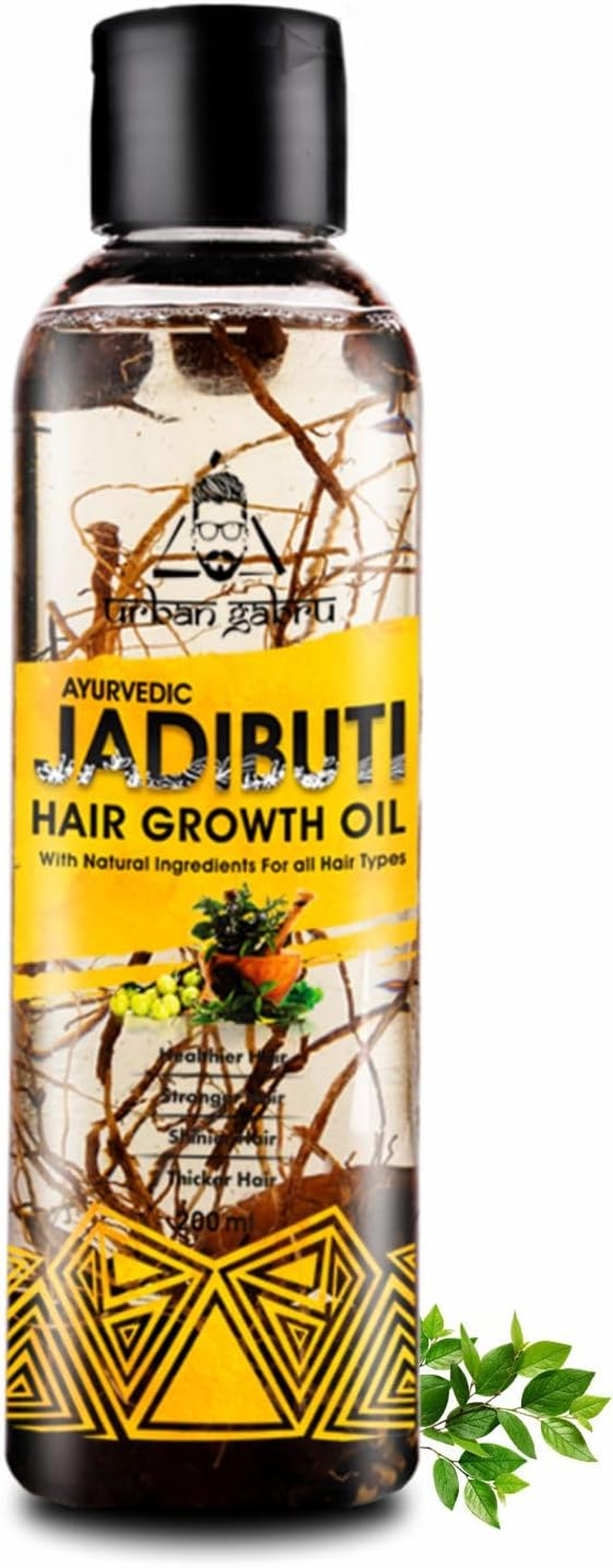 Urbangabru Ayurvedic Jadibuti Hair Oil for Hair Fall Control and Hair Growth with Natural Herb - 200 Ml