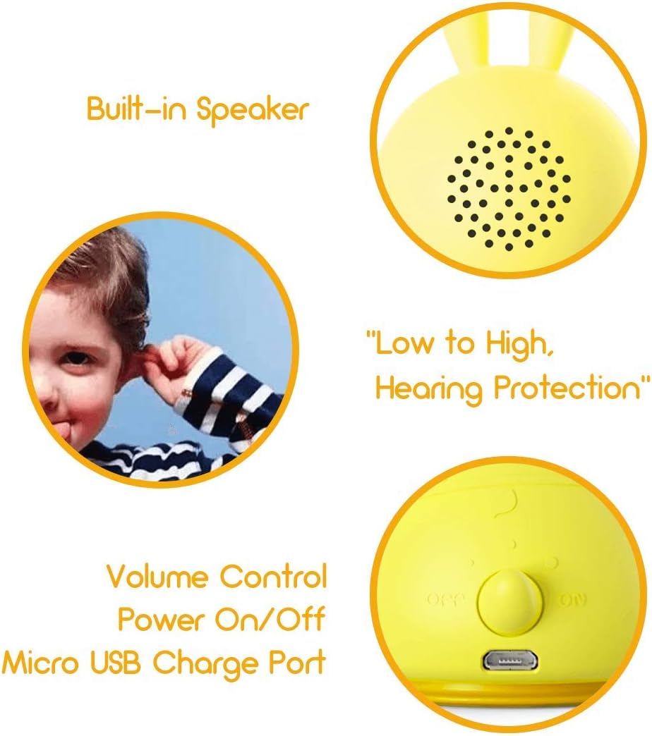 Alilo Smarty Rattle R1 Baby Toy &ndash; Interactive Sound & Light Rattle for Infants 0&ndash;24 Months | Bpa-Free Silicone | Musical Learning Toy with Stories, Colour Recognition & Soothing Lights (Yellow) - Blue image number 6