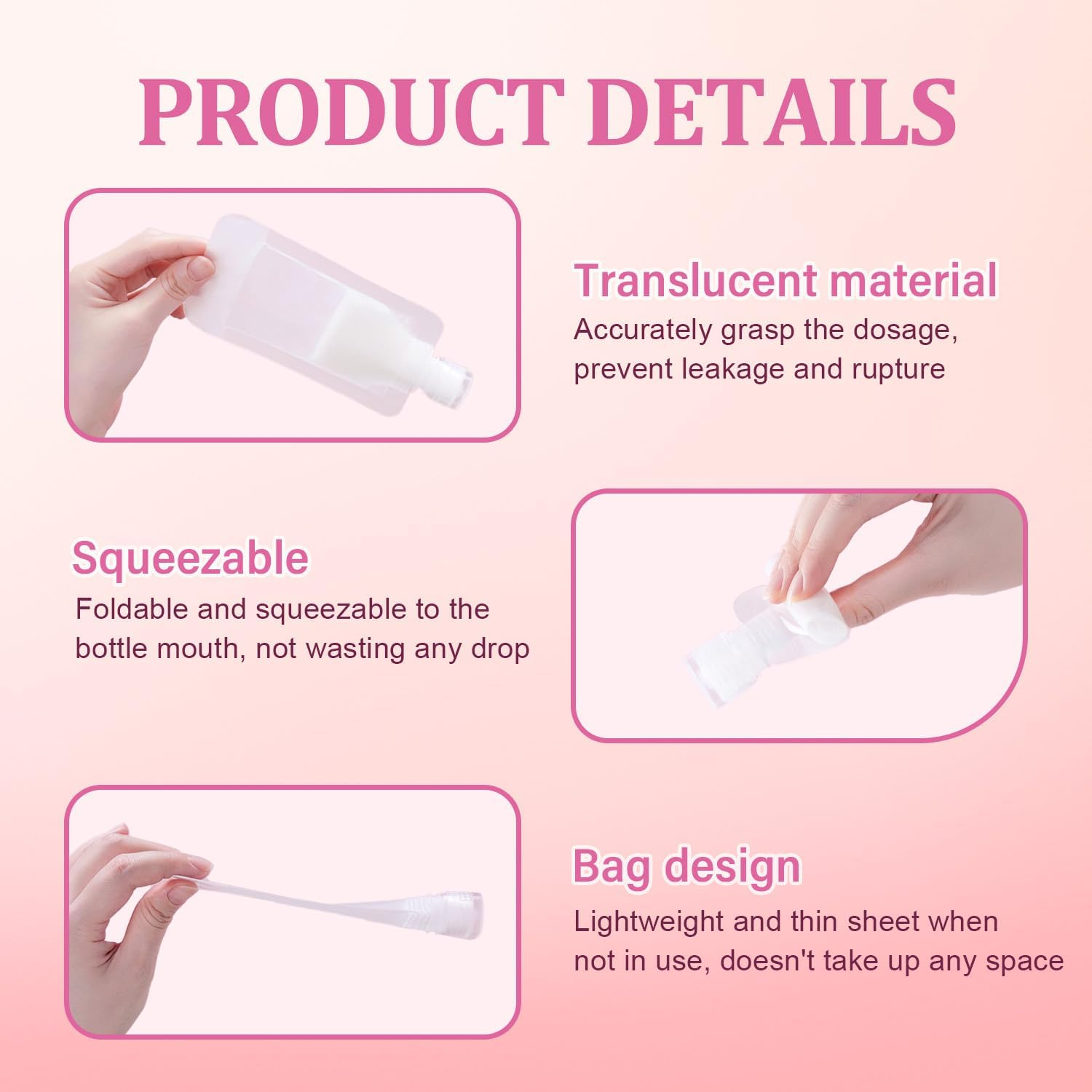 Travel Pouches for Toiletries, 2025 New Portable Travel Fluid Makeup Packing Bag, Stand up Pouch, Refillable Clear Travel Containers for Shampoo Conditioner Lotion Soap Liquids ﻿, 12Pcs Mix, 50ML