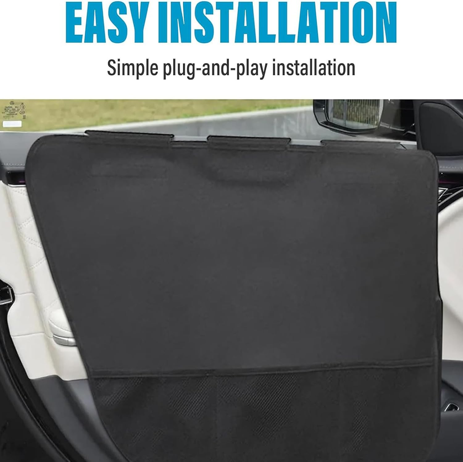 Yeanifeana One Pair Car Door Protector for Dogs, Waterproof Oxford Cloth Vehicle Pet Guard, Scratch Proof Automotive Interior Cover for Trucks/Suvs, Easy Install Removable Car Door Shield image number 3