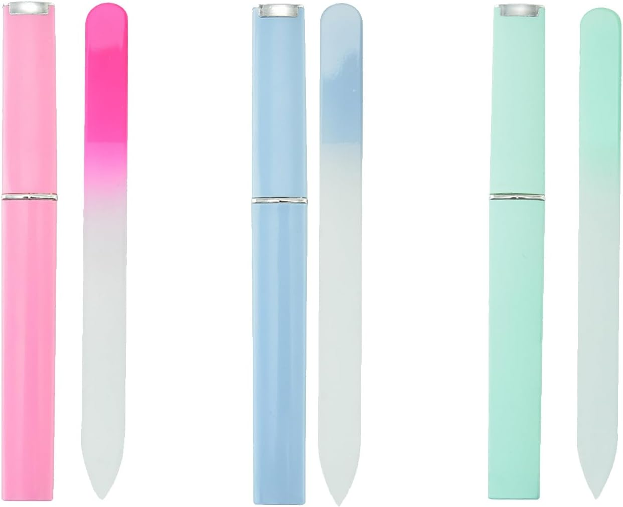 3 Pcs Nail File, Double-Sided Nail Buffer, Durable Nail Files, Suitable for Nail Shaping, Polishing, Manicure, Pedicure Home Professional Use