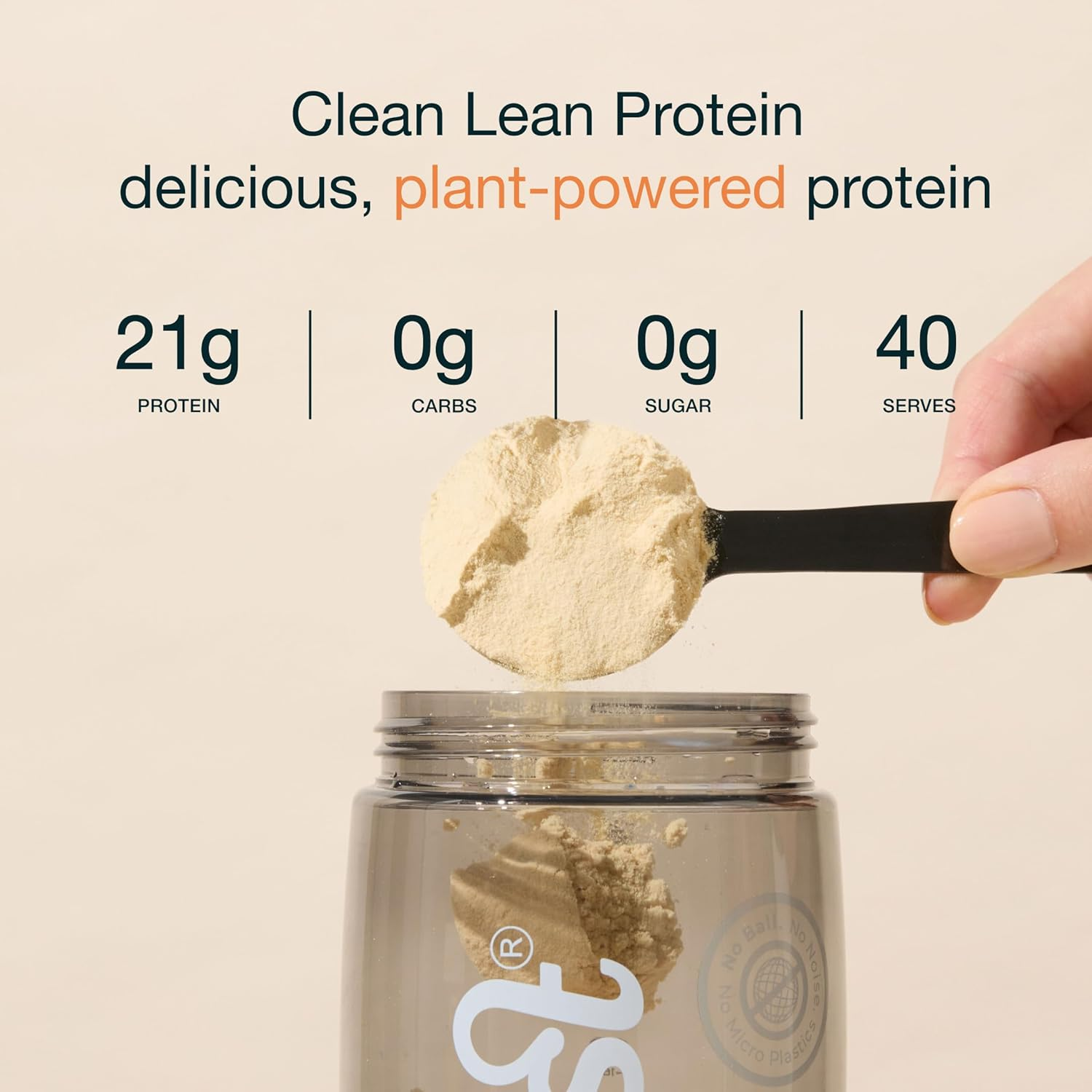 Nuzest - Pea Protein Powder - Clean Lean Protein - Just Natural - Vegan Protein Shake - Plant-Based Low Calorie & Low Carb - Gluten Free - Dairy Free - 1Kg (40 Servings) image number 3