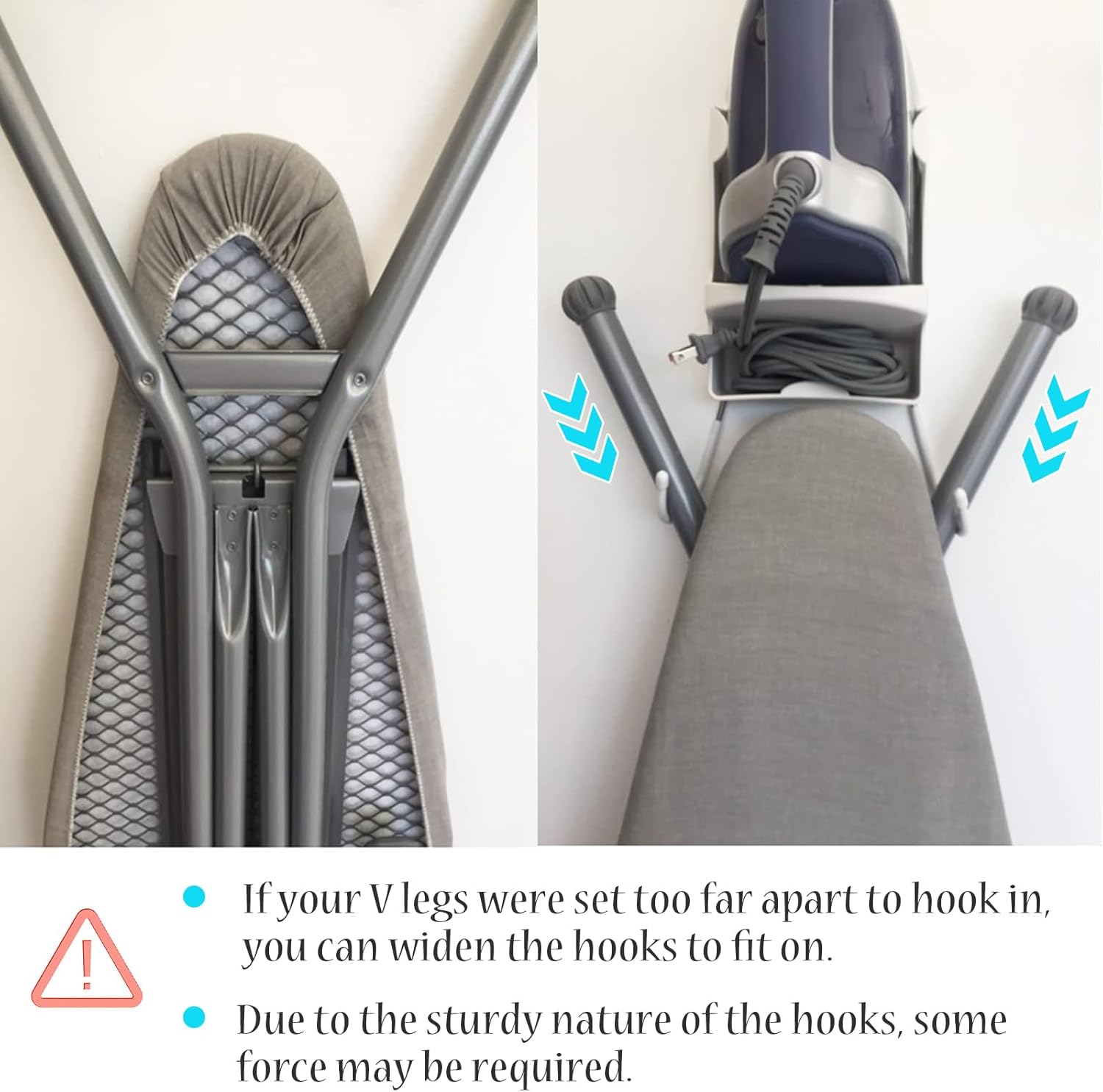 Oranlife Wall Mounted Ironing Board Rack Electric Iron Holder Household Bathroom Shelf image number 5