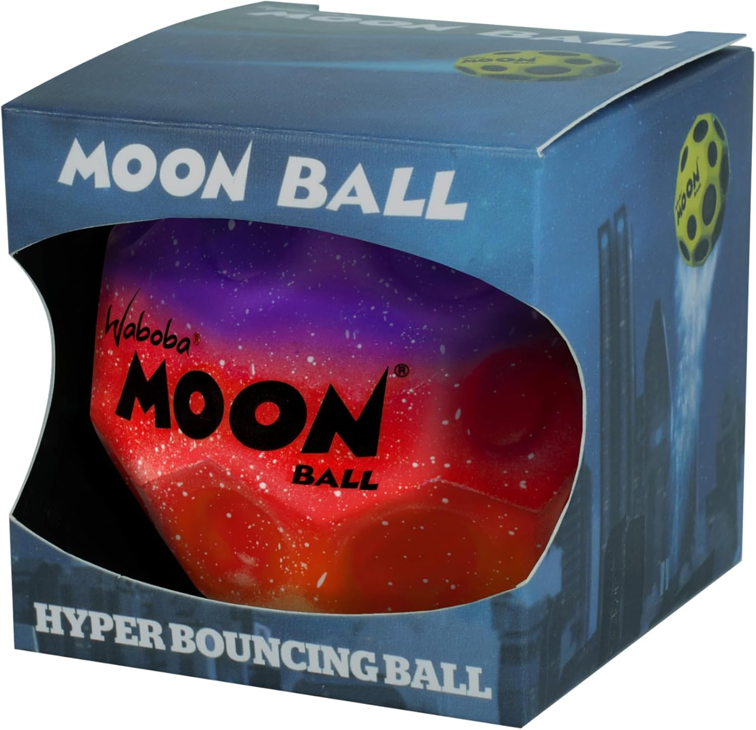 Waboba Moon Ball &ndash; Am H&ouml;chsten Springender Gummiball &ndash; Patentiertes Original-Design &ndash; Ballkrater Erzeugen Beim Aufprall EIN Knallendes Ger&auml;usch &ndash; Leicht Greifbar &ndash; Flummies F&uuml;r Kinder image number 4