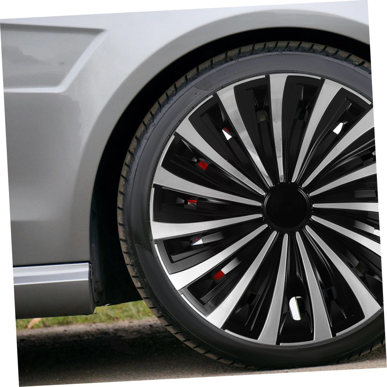 Vaguelly Car Wheel Hub Caps Wheel Rim Cover Black Rim Protector Automotive Hubcap image number 2