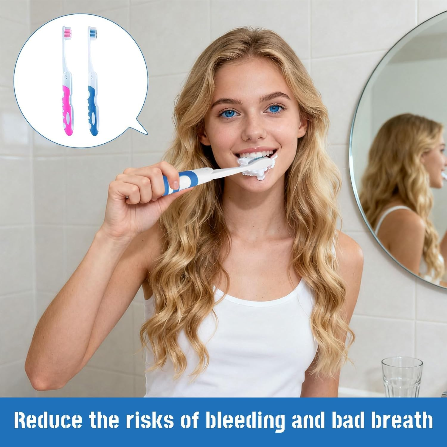 Travel Toothbrush Kit, 4Pcs Mini Toothbrush, Tooth Brush, Folding Travel Bulk Toothbrush, Medium Strength Bristles, Portable Products, Suitable for Working, Camping, Hiking, Traveling image number 1