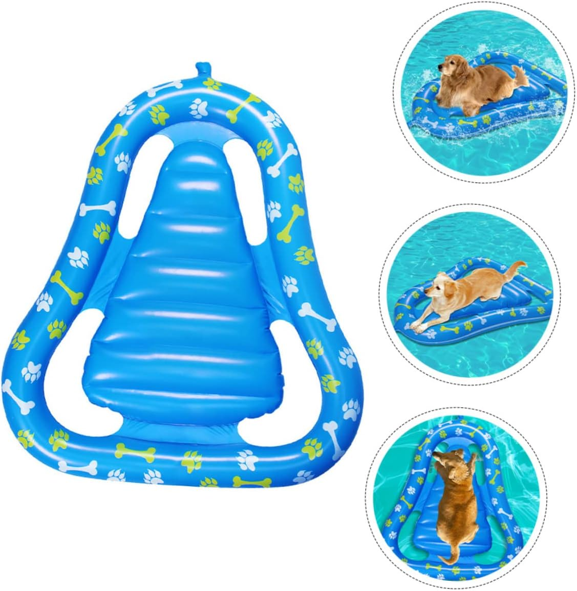 Alasum Inflatable Pet Floating Mat 125X97Cm Thick PVC Avocado Shaped Water Pad for Dogs Waterproof Swimming Cushion for Pool and Beach Fun image number 4