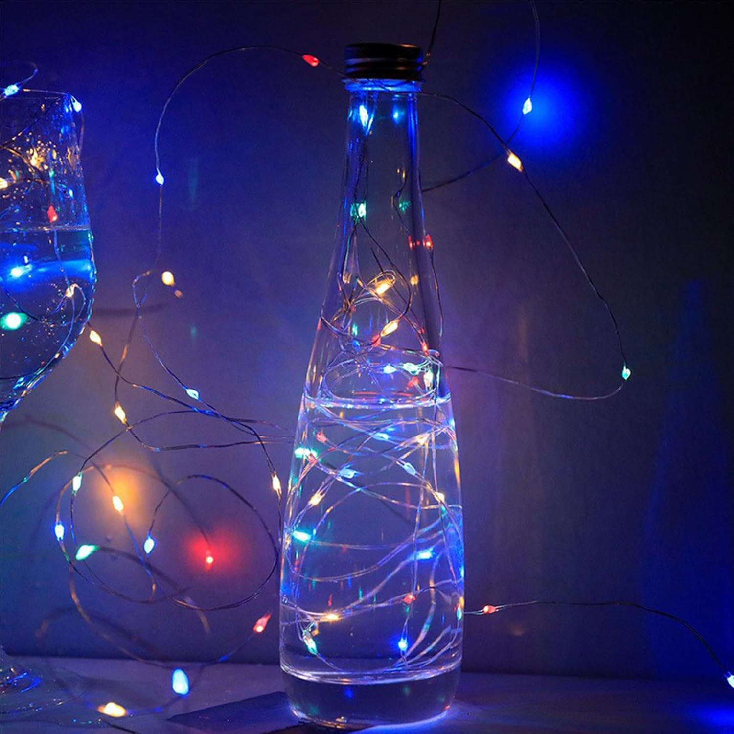 Koboko 2 X Solar Wine Bottle Fairy Lights, Multi-Colour, 2 Metres, 20 LED Lights image number 2