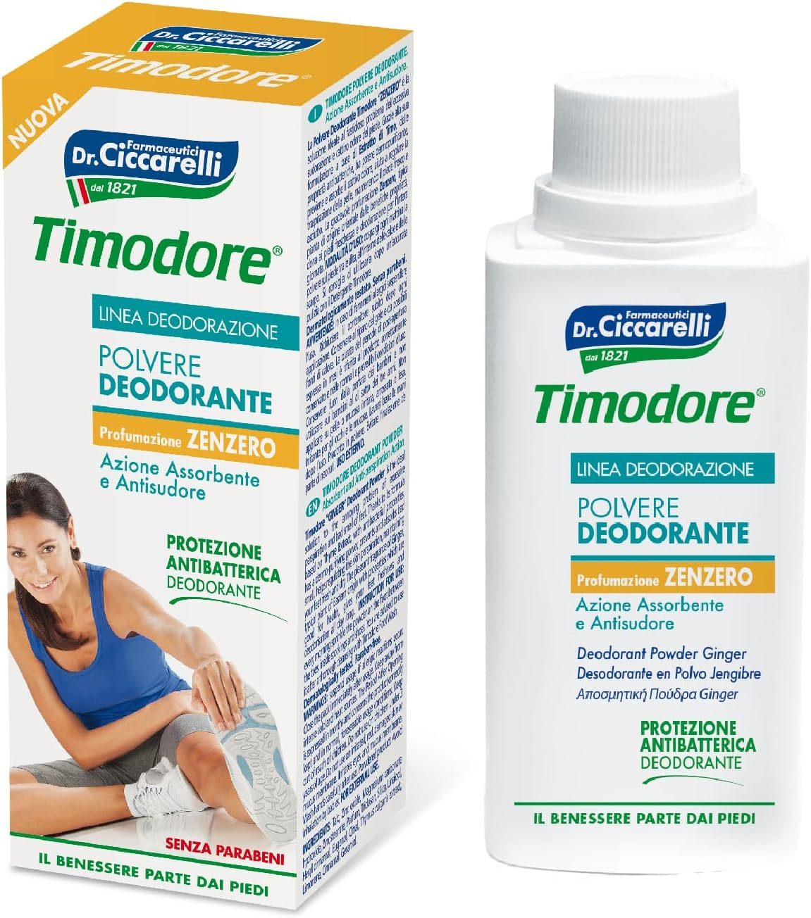 TIMODORE Deodorant Powder Ginger - 75 G - 120 G image number 4