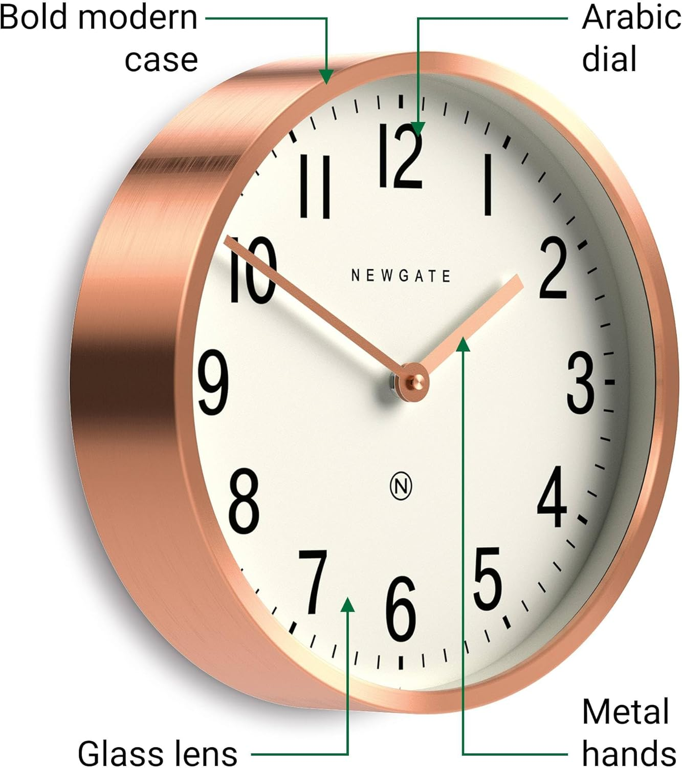 Newgate Master Edwards Wall Clock, Copper image number 4