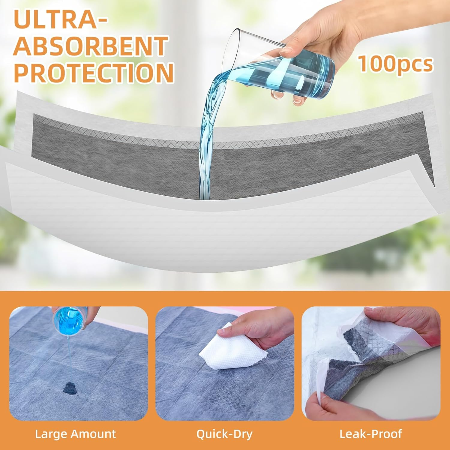 Disposable Dog Training Pads,Charcoal Dog Pee Pads Extra Large,Extra Absorbent Puppy Pads for Dogs | Disposable Urine Bed Pads for Odor-Control,Large Pet Pee Pads for Housebreaking (XL 60X90 20Pcs)