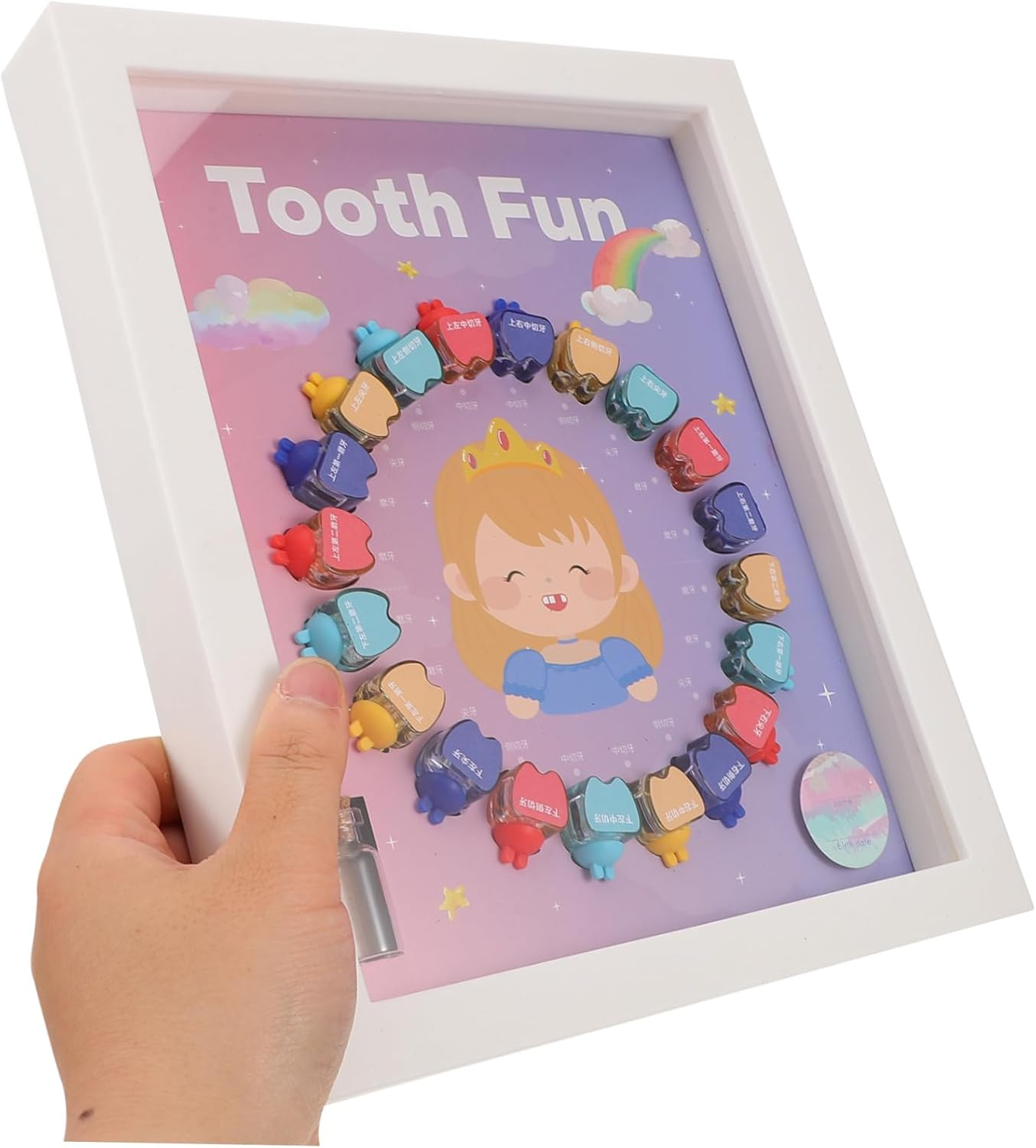 Boys First Tooth Box Newborn Keepsake Organizer Decorative Memory Storage Box for Tooth Saving image number 5