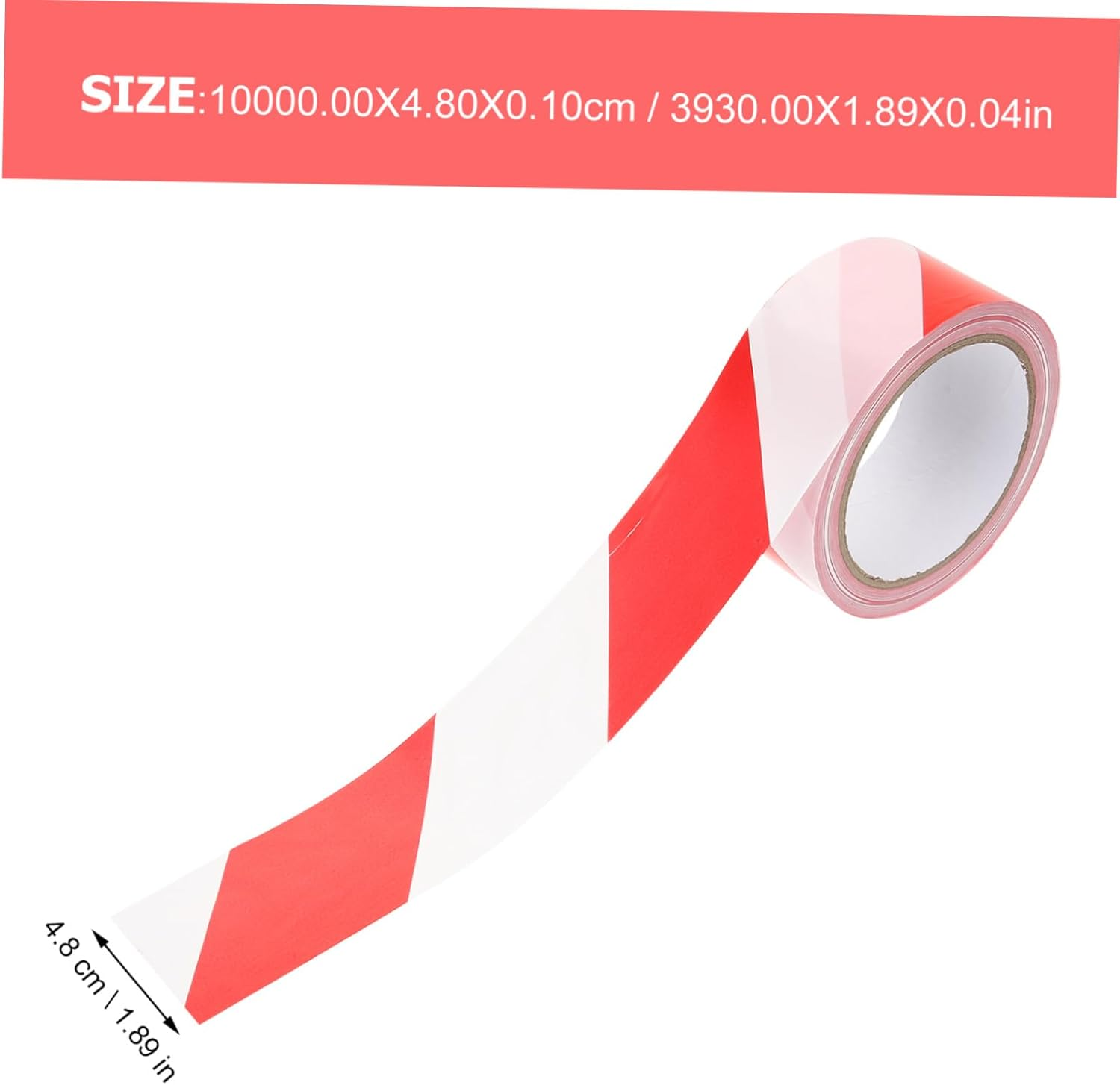 Alipis 2 Rolls Red White Non Adhesive Caution Tape Weather Resistant Safety Warning Barrier Tape for Marking Hazardous Areas and Construction Zones image number 2