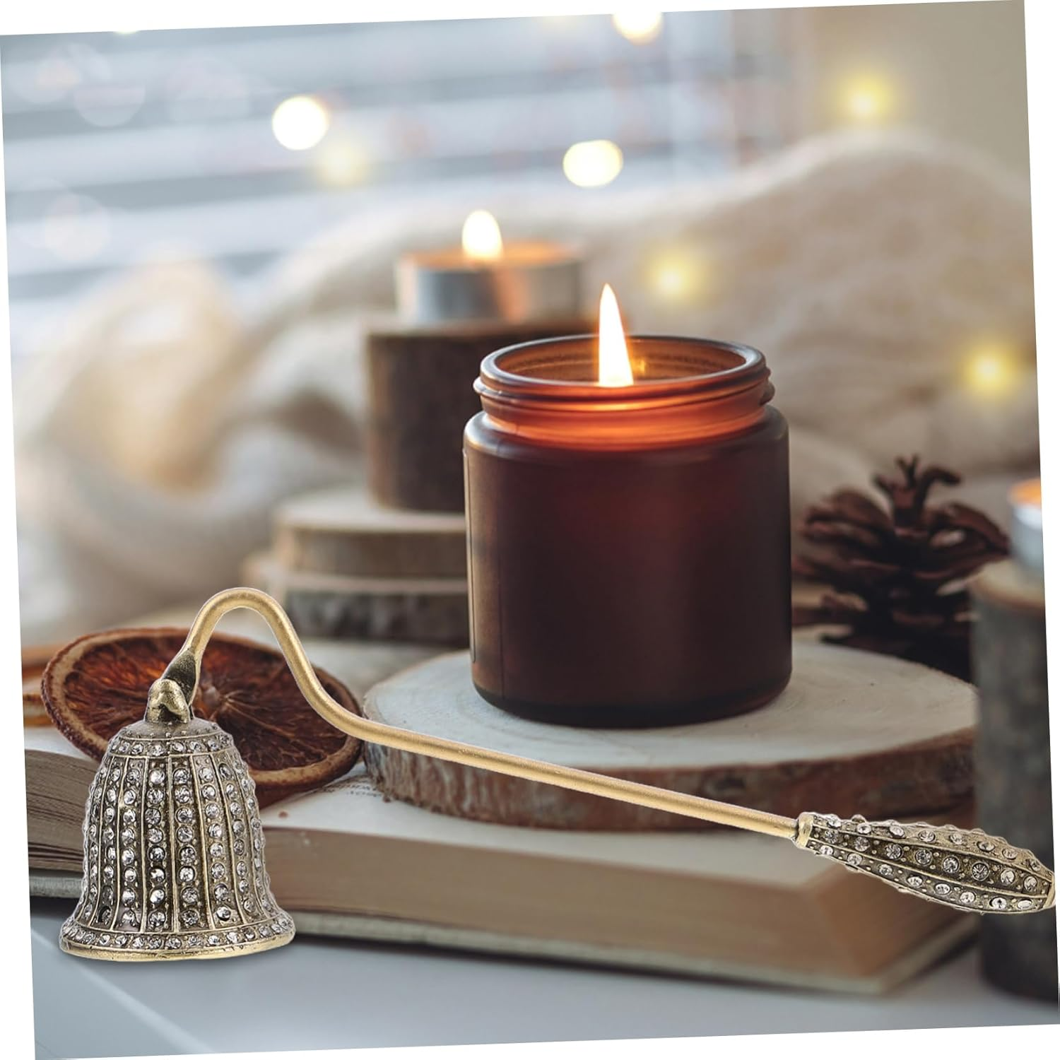 Happyyami Wick Fire Extinguisher Vintage Candle Extinguisher Snuffer Flame Extinguishing Tool for Aromatherapy Candles image number 4