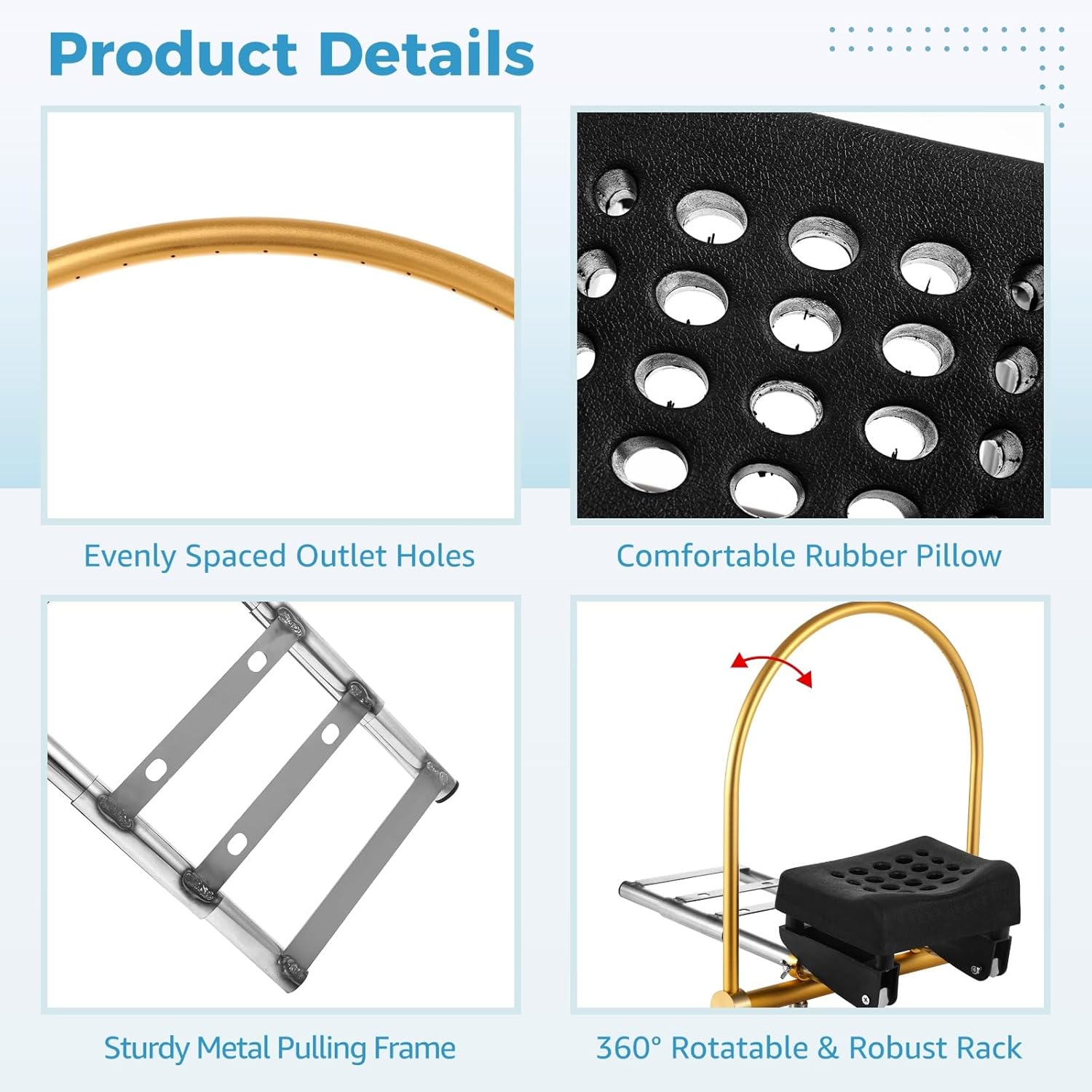 Homaisson Head Spa Waterfall Equipment, Water Circulation Shampoo Bowl Rack & Pillow, Head Spa Attachment for Salon, Shampoo Bed Show Accessories, Ideal for Salon Hair Washing Station image number 2