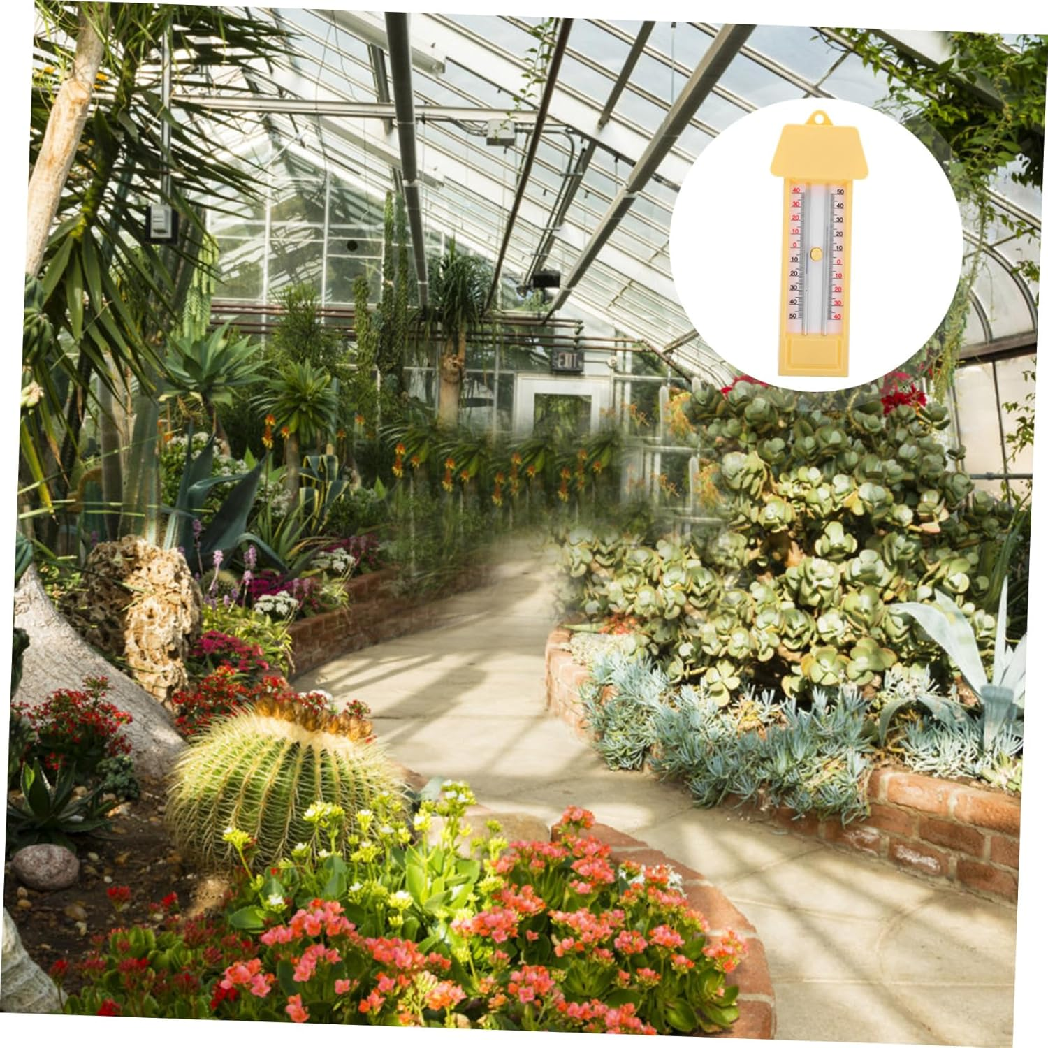 ULTECHNOVO Garden Thermometer Outdoor for Greenhouse Accurate Weather Temperature Thermometer Minimum Maximum Features Wall Hanging Indoor Outdoor Use image number 4