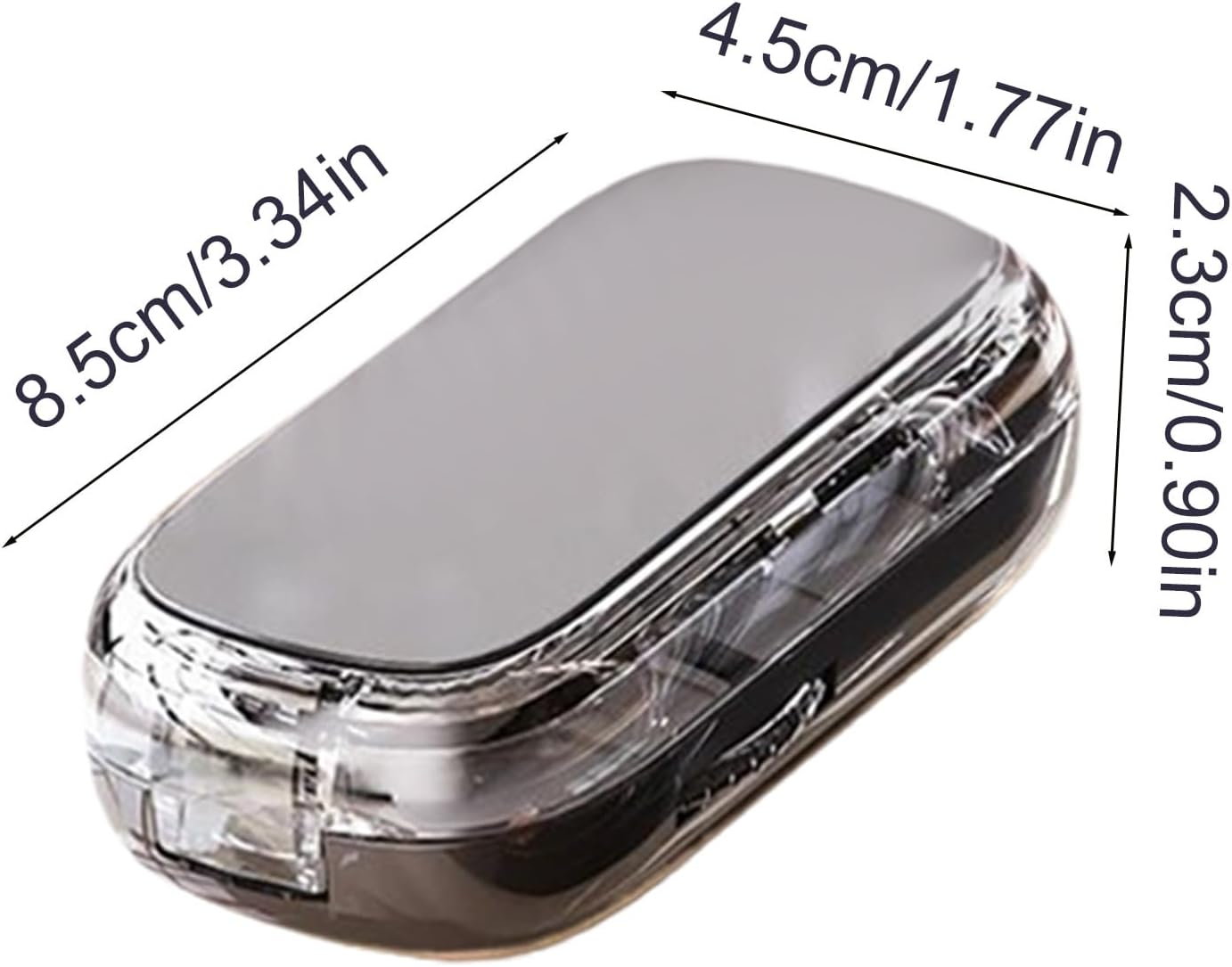 Pill Cutter Splitter, Portable Pill Cutter Splitter, Medicine Case Half or Quarter Crusher for Cutting Multiple Pills, Easy to Use with Safe 3.35X1.77X0.91 Inches image number 1