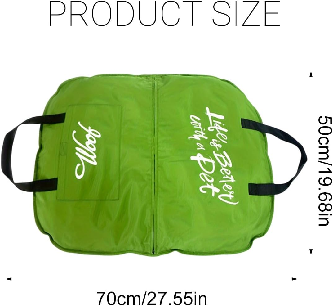 AIMALL Portable Waterproof Dog Mat &ndash; Foldable Pet Bed with Zipper, Outdoor Travel Cushion for Cats & Dogs, Teflon Fabric, Easy to Carry & Clean - Blue image number 6