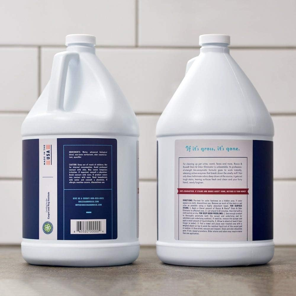 Rocco & Roxie Supply Co Professional Strength Stain & Odor Eliminator - Enzyme-Powered Pet Odor & Stain Remover for Dog and Cats Urine 1 Gallon image number 3