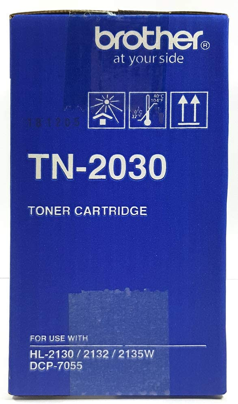 Brother Genuine TN2030 Black Toner Cartridge, up to 1000 Pages (TN-2030) for Use With: DCP 7055, HL-2130, HL-2135W, HL-2132 image number 1