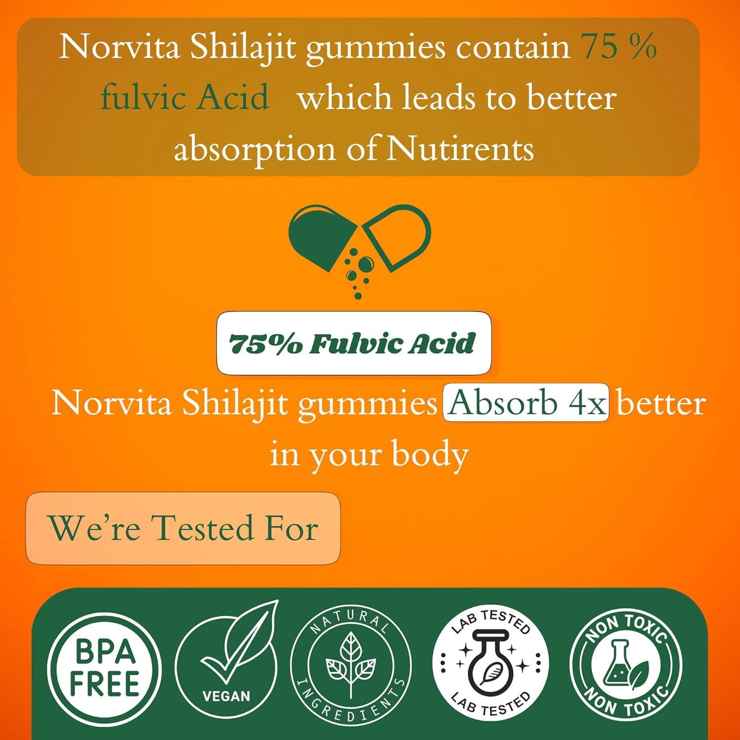 Pure Himalayan Shilajit Gummies Gold with Ashwagandha| Manuka Honey| Sea Moss| Black Seed Oil| Fulvic Acid & 85+ Trace Mineralsi Prenatal Vitamins for Men & Women image number 6