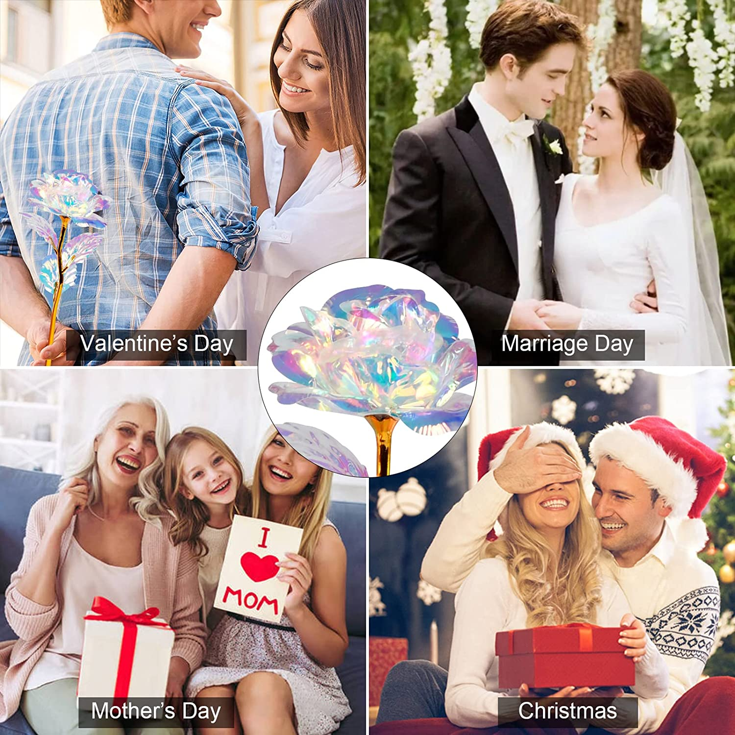 Birthday Gifts for Women, Gifts for Mom on Mothers Day, Artificial Rose Flower & Vase Gifts for Her Wife Grandma from Daughter Christmas, Valentine'S Day, Mother'S Day, Thanksgiving, Anniversary image number 2