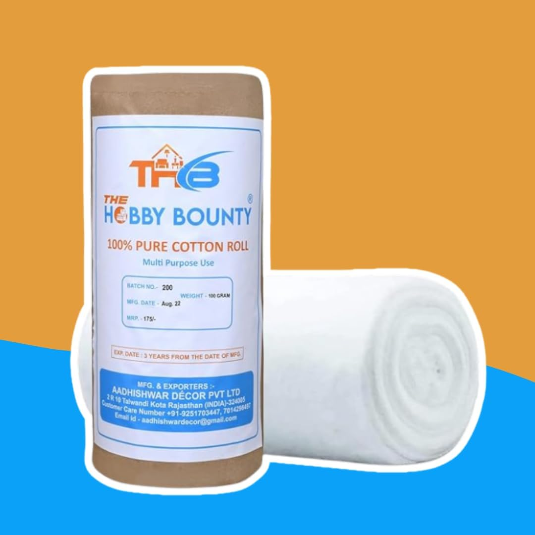 Pure Cotton Roll 100% High Absorbent Organic and Soft Multipurpose Use for Makeup Remover Medical Use Cotton Salon Beauty Use for Baby Care (100 Gram)