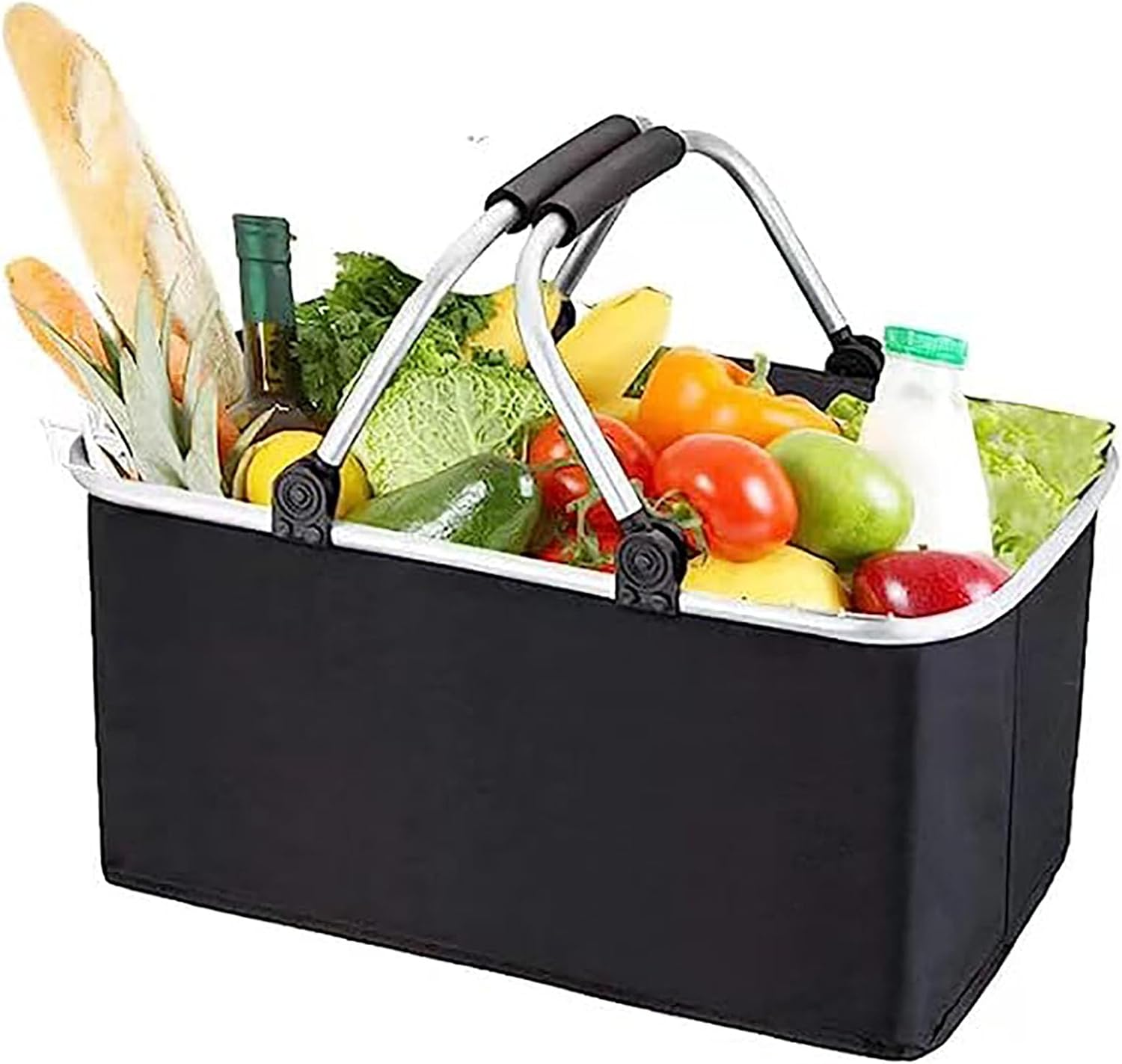 QYINXIU Insulated Picnic Basket, Collapsible Insulated Picnic Basket, Picnic Basket Insulated, 30L Portable Cooler Bag for Lunch, Grocery Shopping, Camping and Road Trips image number 6