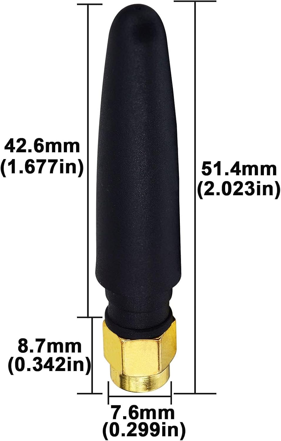 BOOBRIE 2-Pack 2.4Ghz Mini Wifi Antenna 2Dbi FPV Antenna Omni Directional SMA Male Omni-Directional Small PC Wifi Bluetooth Antenna Aerial Signal Booster Adapter Network Receive for Wireless Router image number 3